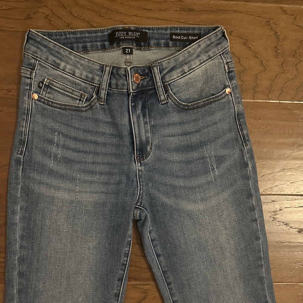 Women’s Judy Blue Light Blue Flare Jeans - Picture 3 of 5